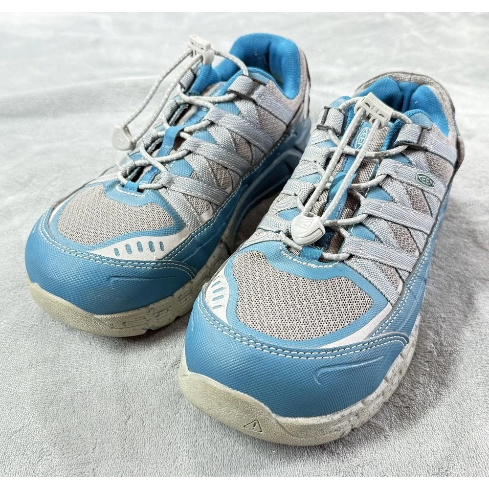 Keen Shoes Womens Size 8.5 Blue Gray ESD Slip Resistant Safety Work 1017074M‎